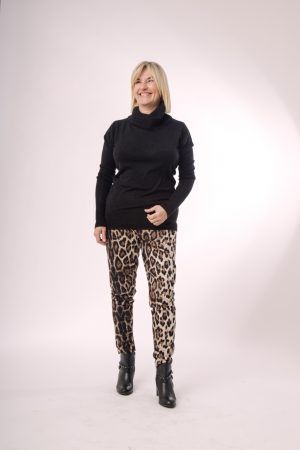 Calza animal print marrón