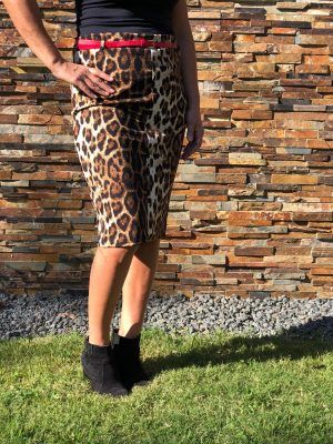 Pollera corta animal print