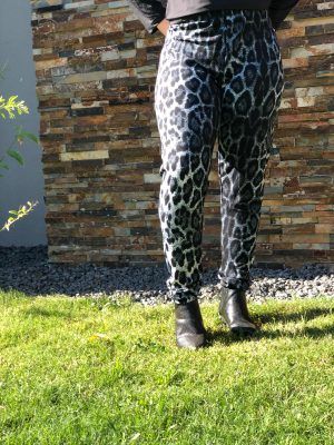 Calza animal print gris