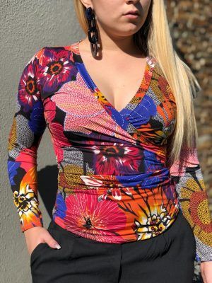 Blusa retro – roja