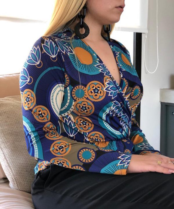 Blusa retro – azul